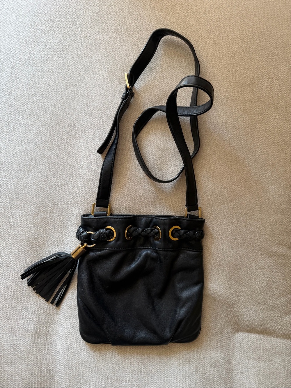 Michael Kors Black Bucket Bag with Tassel